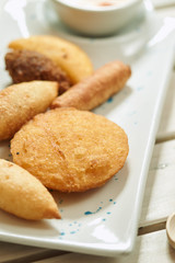 Arepa de huevo y otros fritos