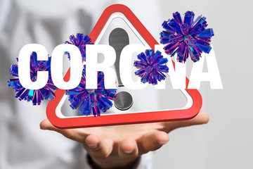 contagious coronavirus pandemic, dangerous virus outbreak 3d.