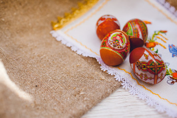 Easter eggs and cake