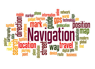 Navigation word cloud concept 2