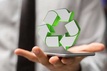 Minimal nature concept.Think Green.Ecology Concept. Environmentally friendly planet.