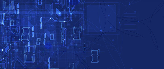 Technology data background, idea of global business solution