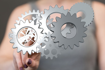 gear Technology setting concept background.