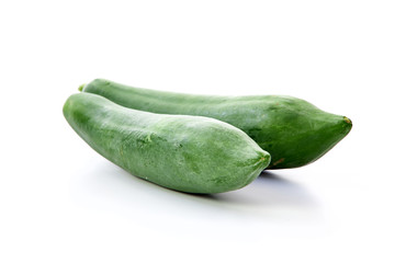 green papaya isolated on white background