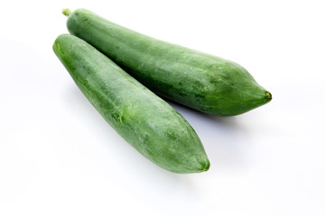 green papaya isolated on white background