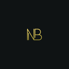 Creative modern elegant trendy unique artistic NB BN N B initial based letter icon logo