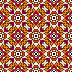 Seamless pattern. Vintage decorative elements