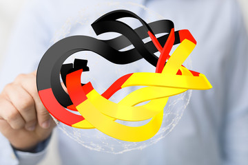 3D map of Germany. Map of Germany land