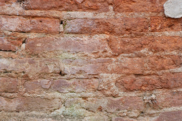 Part of Old red brick wall background texture