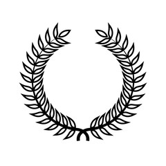 Wreath line icon, logo isolated on white background