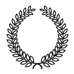 Wreath line icon, logo isolated on white background