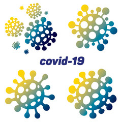 Coronavirus COVID-19. Vector illustration. Virus wuhan from china.