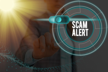 Handwriting text writing Scam Alert. Conceptual photo unsolicited email that claims the prospect of...