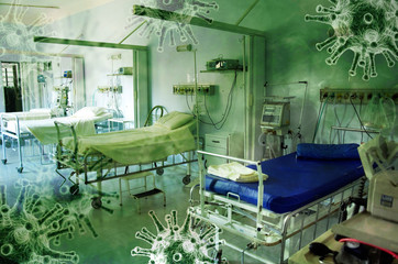 Collapse and dramatic situation of hospitals during the corona virus pandemic