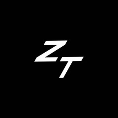 ZT logo monogram with up to down style modern design template