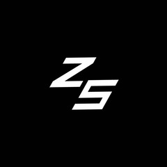 ZS logo monogram with up to down style modern design template