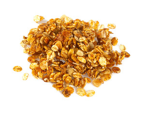 granola isolated on white