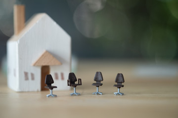 Miniature chair with home