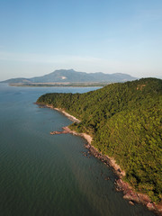 Aerial view Pulau Sayak. Background is Gunung Jerai.