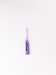 purple thermometer isolated stock image.
