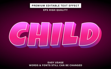 child text effect
