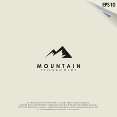 Mountain Logo Design. Mountain Logo Template. Modern Design. Flat Logo. Vector Illustration