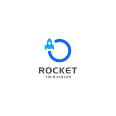 rocket logo icon vector template illustration