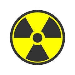 Biohazard icon. Warning sign of virus. Vector biohazard symbol isolated on white background. Emblem of biological threat alert. EPS 10