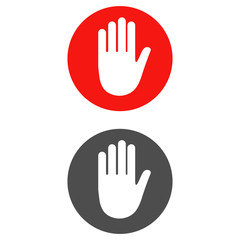 Stop coronavirus red sign. No covid-19 sign isolated. Vector icon. Coronavirus Control. Fighting coronavirus.