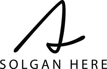 A hand-drawn signature logo 