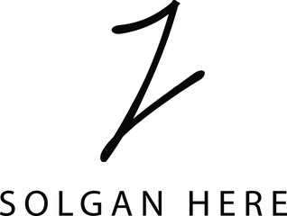 A hand-drawn signature logo vector
