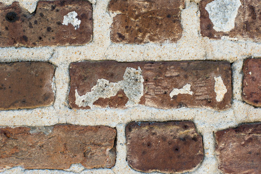 Close Up Red Brick Wall