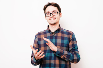 man claps and applauding