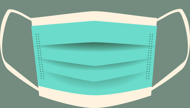 A vector graphic of breathing mask that protect against coronavirus and other microbes