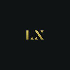 Creative modern elegant trendy unique artistic XL LX L X initial based letter icon logo