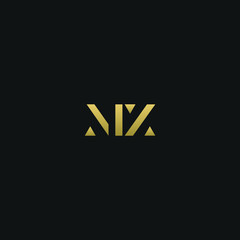 Creative modern elegant trendy unique artistic MZ ZM M Z initial based letter icon logo