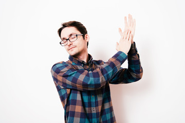 man claps and applauding