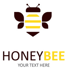Bee logo for business in the flat style