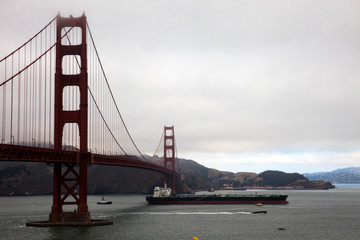 San Francisco, California / USA - August 28, 2015: The Golden gate Bridge, San Francisco, California, USA