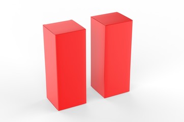 Blank paper box for branding. 3d render illustration.