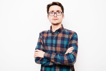 Naklejka premium Portrait of a man arms folded