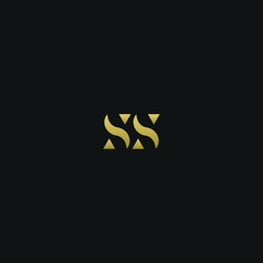 Creative modern elegant trendy unique artistic SS S initial based letter icon logo