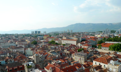 Fototapeta na wymiar Spectacular Eastern Europe Croatia Split Landscape Old Town Bell Tower Stock Photographs