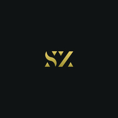 Obraz premium Creative modern elegant trendy unique artistic SZ ZS S Z initial based letter icon logo