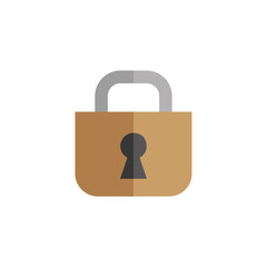 Padlock icon vector. Lock flat design best icon