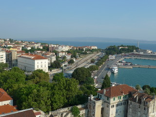 Spectacular Eastern Europe Croatia Split Landscape Old Town Bell Tower Stock Photographs
