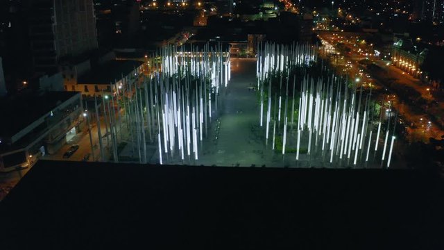 Aerial shot of Parque Los Colores in Medellin, Antioquia, Colombia