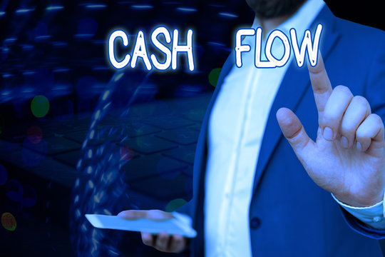 Conceptual hand writing showing Cash Flow. Concept meaning Movement of the money in and out affecting the liquidity