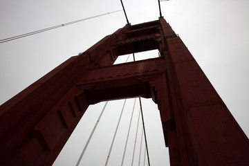 San Francisco, California / USA - August 28, 2015: Particular of Golden gate Bridge, San Francisco, California, USA