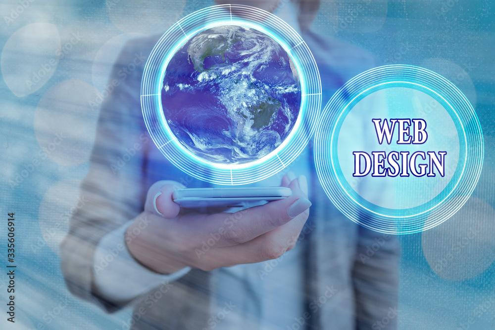 Poster conceptual hand writing showing web design. concept meaning website development designing and proces